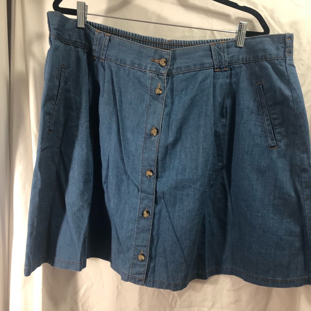 ASOS Curve Denim Skater Skirt